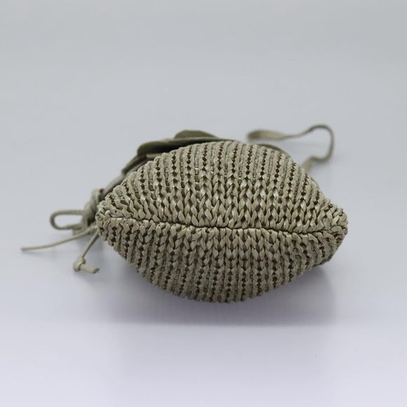 BOTTEGA VENETA Shoulder Bag Leather Beige Auth mr1037