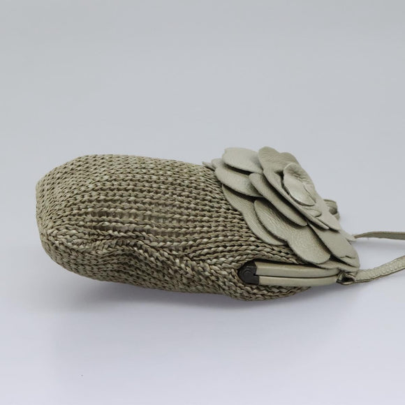 BOTTEGA VENETA Shoulder Bag Leather Beige Auth mr1037