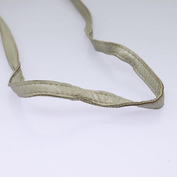 BOTTEGA VENETA Shoulder Bag Leather Beige Auth mr1037