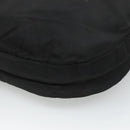 PRADA Chain Shoulder Bag Nylon Plastic Black Silver Auth mr1039-16