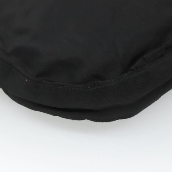 PRADA Chain Shoulder Bag Nylon Plastic Black Silver Auth mr1039