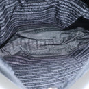 PRADA Chain Shoulder Bag Nylon Plastic Black Silver Auth mr1039-11