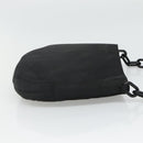 PRADA Chain Shoulder Bag Nylon Plastic Black Silver Auth mr1039-4