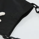 PRADA Chain Shoulder Bag Nylon Plastic Black Silver Auth mr1039-6