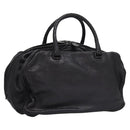 BOTTEGA VENETA Goatskin Hand Bag Leather Black Auth mr1050V-1