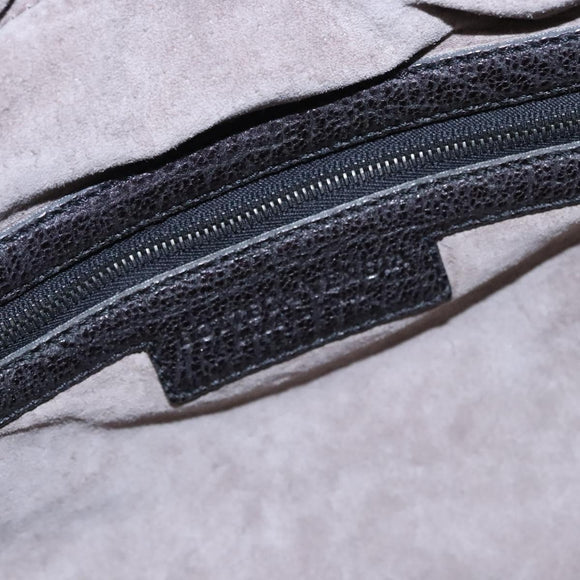 BOTTEGA VENETA Goatskin Hand Bag Leather Black Auth mr1050V