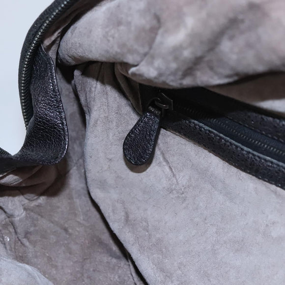 BOTTEGA VENETA Goatskin Hand Bag Leather Black Auth mr1050V