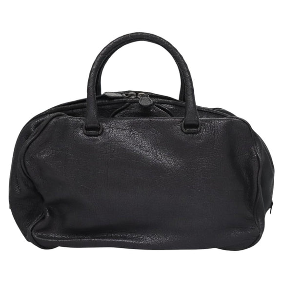 BOTTEGA VENETA Goatskin Hand Bag Leather Black Auth mr1050V