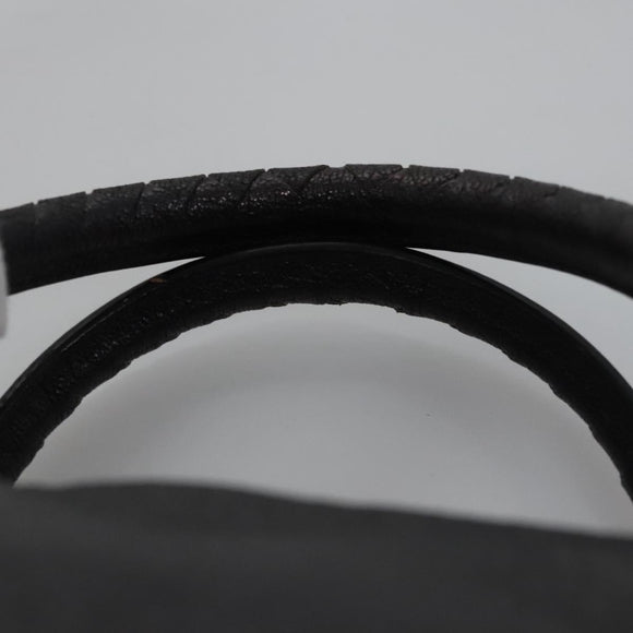 BOTTEGA VENETA Goatskin Hand Bag Leather Black Auth mr1050V