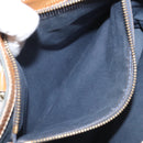 CELINE C Macadam Canvas Hand Bag Suede Gray Gold Auth mr1055-20