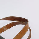 CELINE C Macadam Canvas Hand Bag Suede Gray Gold Auth mr1055-8