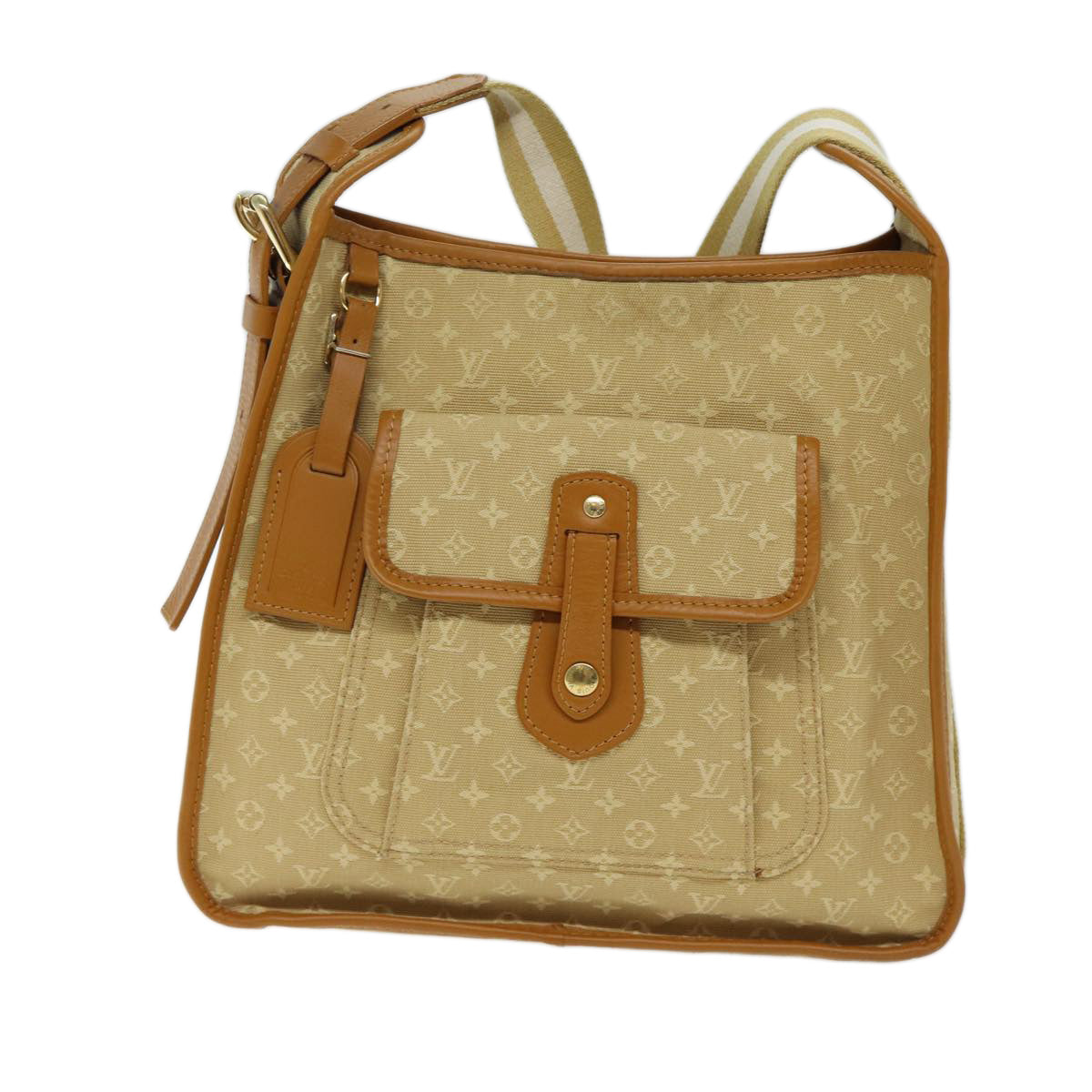 LOUIS VUITTON Monogram Mini Buzas Marie Kate Bag Beige M92323 LV Auth mr106