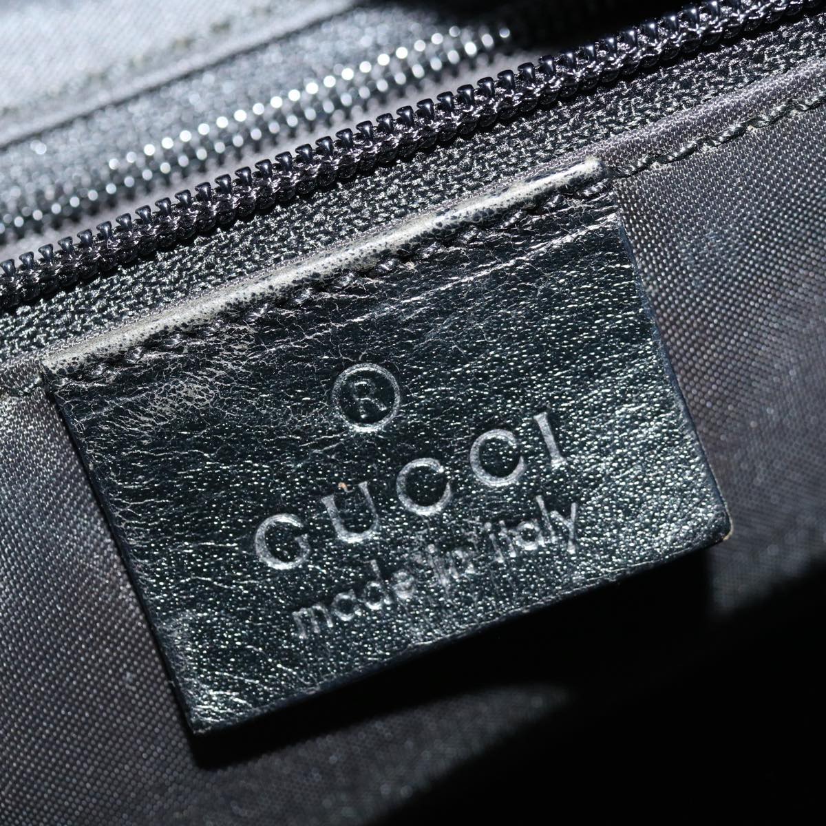 GUCCI Shoulder Bag Nylon Black Auth mr107