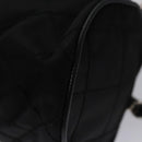PRADA Chain Hand Bag Nylon Black Silver Auth mr1081V-17