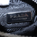 PRADA Chain Hand Bag Nylon Black Silver Auth mr1081V-19