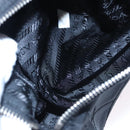 PRADA Chain Hand Bag Nylon Black Silver Auth mr1081V-10