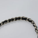 PRADA Chain Hand Bag Nylon Black Silver Auth mr1081V-8