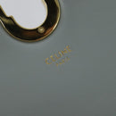 CELINE Quilted Chain Shoulder Bag Lamb Skin Gray Gold Auth mr1084V-19