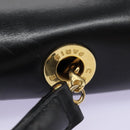 CELINE Hand Bag Leather Black Gold Auth mr1085-18