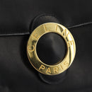 CELINE Hand Bag Leather Black Gold Auth mr1085-19