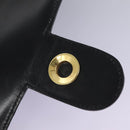 CELINE Hand Bag Leather Black Gold Auth mr1085-20