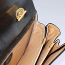 CELINE Hand Bag Leather Black Gold Auth mr1085-24