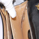 CELINE Hand Bag Leather Black Gold Auth mr1085-25