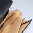 CELINE Hand Bag Leather Black Gold Auth mr1085-28
