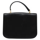 CELINE Hand Bag Leather Black Gold Auth mr1085-2