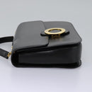 CELINE Hand Bag Leather Black Gold Auth mr1085-3