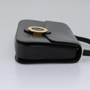 CELINE Hand Bag Leather Black Gold Auth mr1085-4