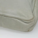 LOEWE Anagram Chain Shoulder Bag Leather Gray Gold Auth mr1092-15