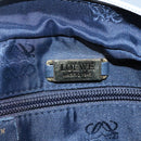 LOEWE Anagram Chain Shoulder Bag Leather Gray Gold Auth mr1092-17