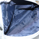 LOEWE Anagram Chain Shoulder Bag Leather Gray Gold Auth mr1092-11