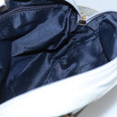 LOEWE Anagram Chain Shoulder Bag Leather Gray Gold Auth mr1092-18