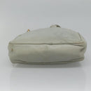 LOEWE Anagram Chain Shoulder Bag Leather Gray Gold Auth mr1092-5