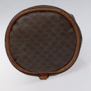 CELINE Macadam Canvas Purse Backpack PVC Leather Brown Gold Auth mr1093-5