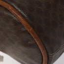 CELINE Macadam Canvas Purse Backpack PVC Leather Brown Gold Auth mr1093-14