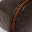 CELINE Macadam Canvas Purse Backpack PVC Leather Brown Gold Auth mr1093-15