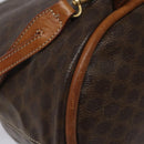 CELINE Macadam Canvas Purse Backpack PVC Leather Brown Gold Auth mr1093-17