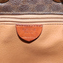CELINE Macadam Canvas Purse Backpack PVC Leather Brown Gold Auth mr1093-20