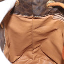 CELINE Macadam Canvas Purse Backpack PVC Leather Brown Gold Auth mr1093-22