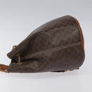 CELINE Macadam Canvas Purse Backpack PVC Leather Brown Gold Auth mr1093-4