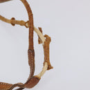 CELINE Macadam Canvas Purse Backpack PVC Leather Brown Gold Auth mr1093-9