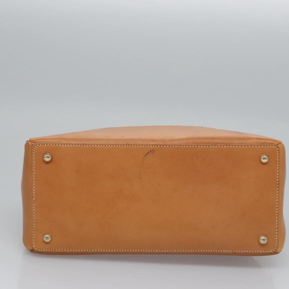 CELINE C Macadam Canvas Hand Bag Brown Gold Auth mr1094