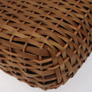 FENDI Straw Hand Bag Raffia Brown Auth mr1096-14