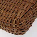 FENDI Straw Hand Bag Raffia Brown Auth mr1096-15