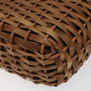 FENDI Straw Hand Bag Raffia Brown Auth mr1096-16