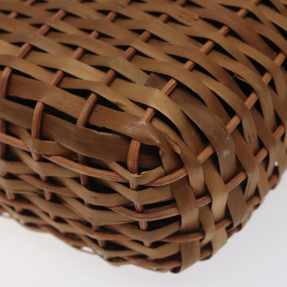 FENDI Straw Hand Bag Raffia Brown Auth mr1096