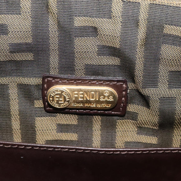 FENDI Straw Hand Bag Raffia Brown Auth mr1096